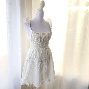 Capulet Eloise Eyelet Smocked White Mini Dress